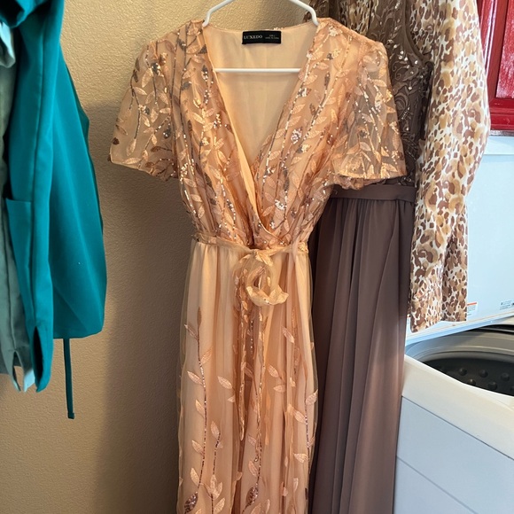 Rose Gold Sequin Dress - Picture 2 of 2